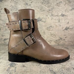 Charles David Studded Moto Ankle boots  made in Italy